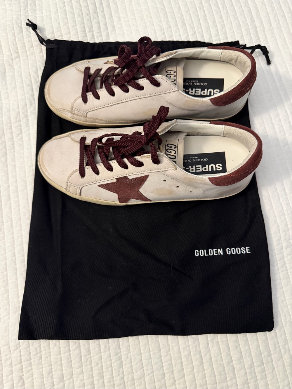Golden Goose Superstar Ivory/Burgundy